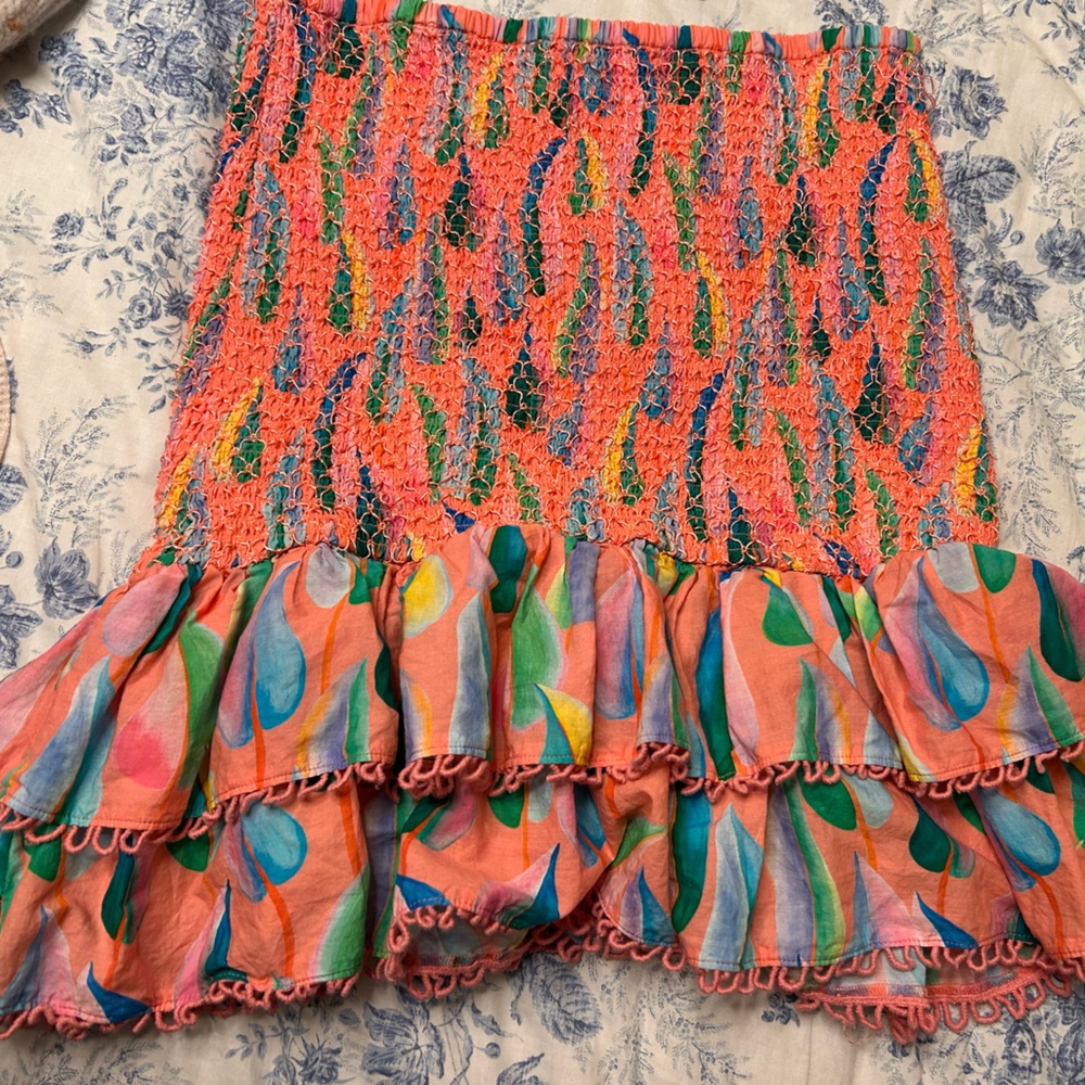 FARM Rio Multicolor Ruffled Skirt